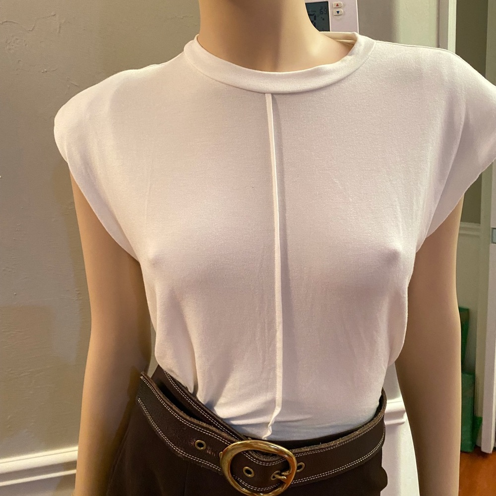 Walter Baker little white top! Fabulous looking with the shoulder pads.